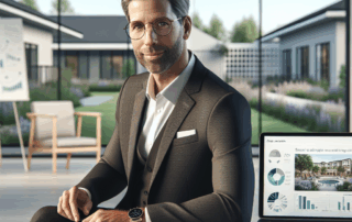 Professional office scene illustrating senior living sales and data-driven marketing strategies